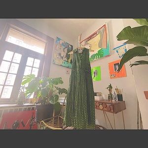 Anthropologie - Midi- vintage inspired cut and polka dots